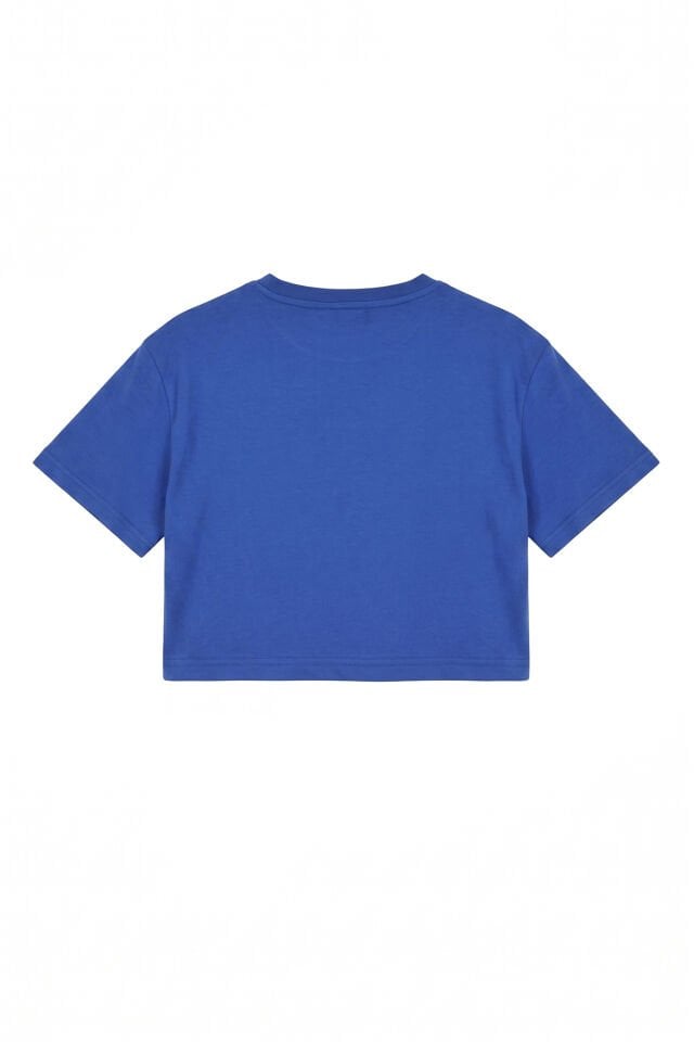 Naon Sportswear Crop T-Shirt Mavi