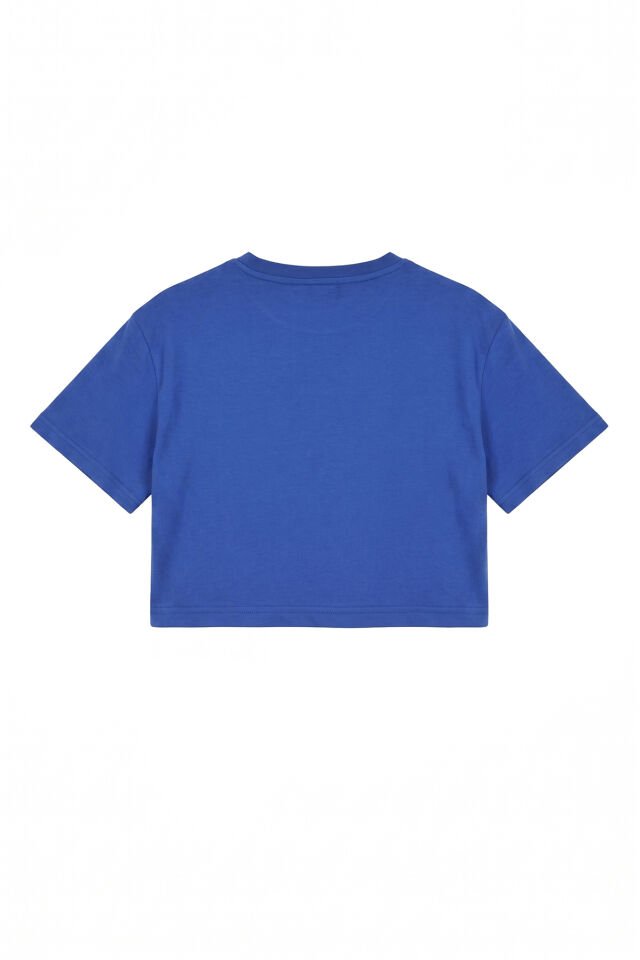 Naon Sportswear Crop T-Shirt Mavi L - Mavi