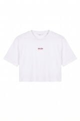 Naon Sportswear Crop - T-shirt Beyaz
