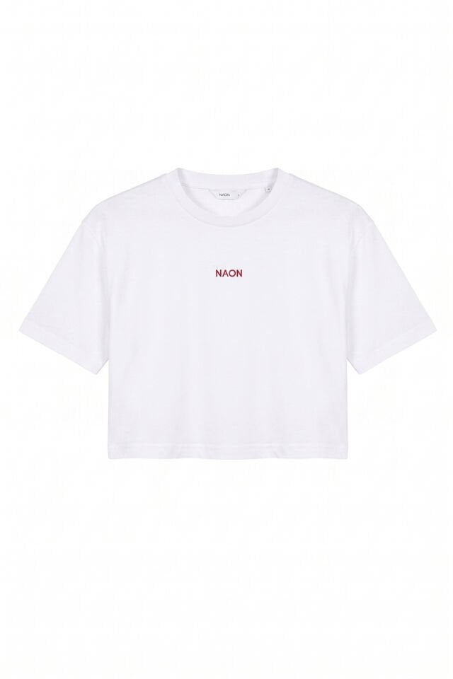 Naon Sportswear Crop - T-shirt Beyaz