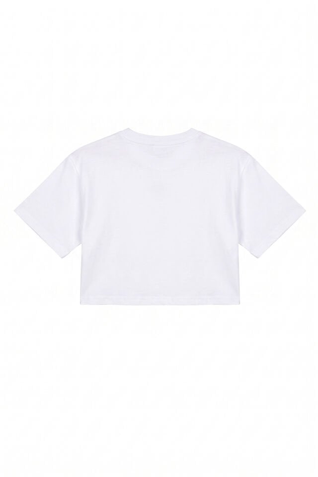 Naon Sportswear Crop T-Shirt Beyaz