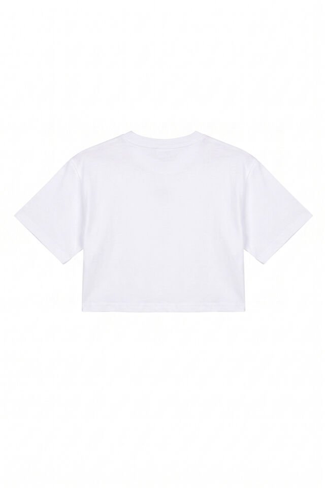 Naon Sportswear Crop T-Shirt Beyaz
