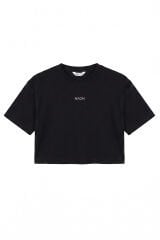 Naon Sportswear Crop - T-shirt Siyah