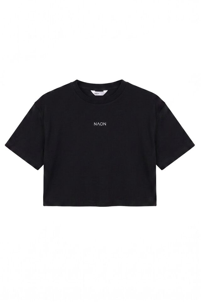 Naon Sportswear Crop - T-shirt Siyah L - Siyah