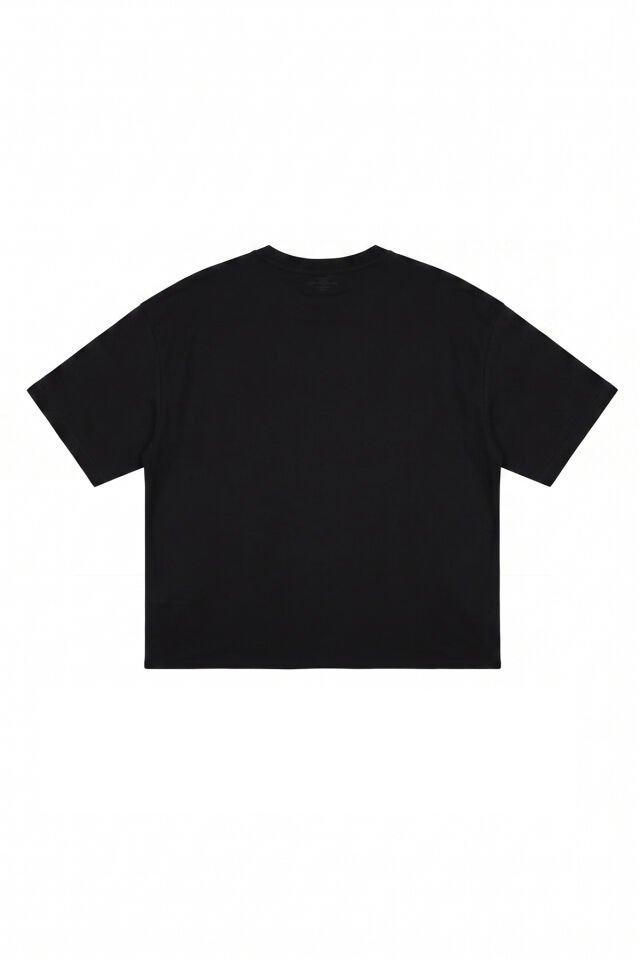 Naon Sportswear Crop T-Shirt Siyah L - Siyah