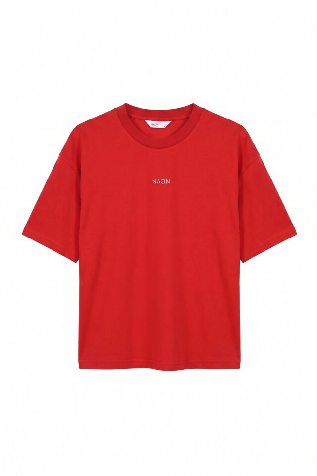 Naon Sportswear T-Shirt - Beyaz M - Kırmızı