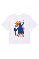 Naon Sportswear Baskılı T-Shirt - Beyaz