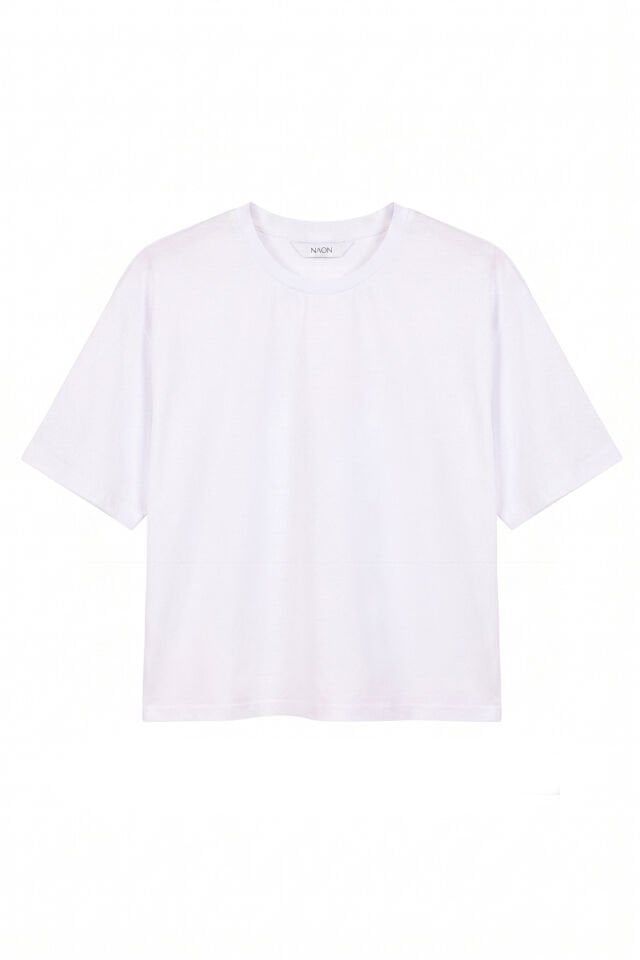 Naon Sportswear Baskılı T-Shirt - Beyaz