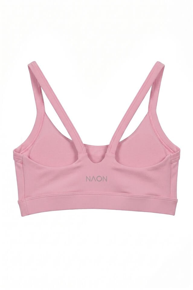 Naon Askılı Sporcu Sütyeni - Siyah Pembe - S