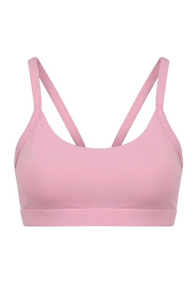 Naon Askılı Sporcu Sütyeni - Pembe Pembe - XS