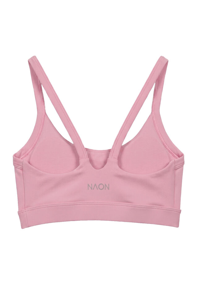 Naon Askılı Sporcu Sütyeni - Pembe Pembe - L