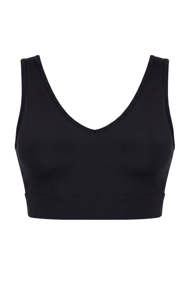 Naon Push Up Spor Sütyeni - Siyah Siyah - XS