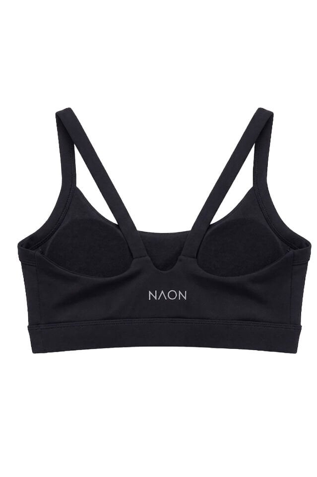 Naon Askılı Sporcu Sütyeni - Su Yeşili L - Siyah