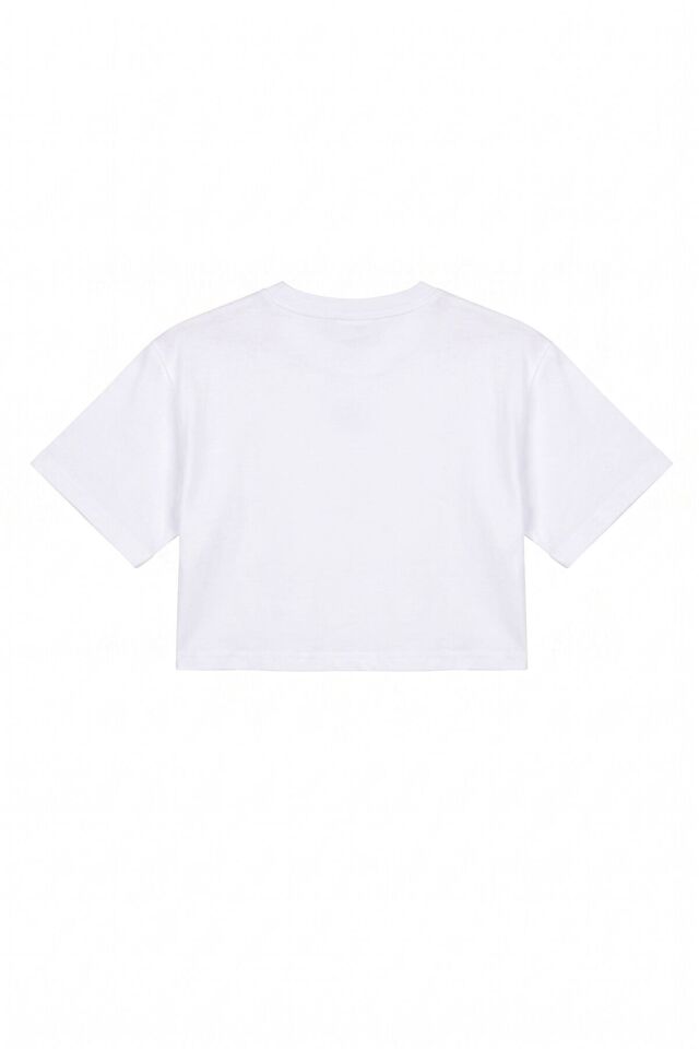 Naon Sportswear Crop - T-shirt Mavi Beyaz - L