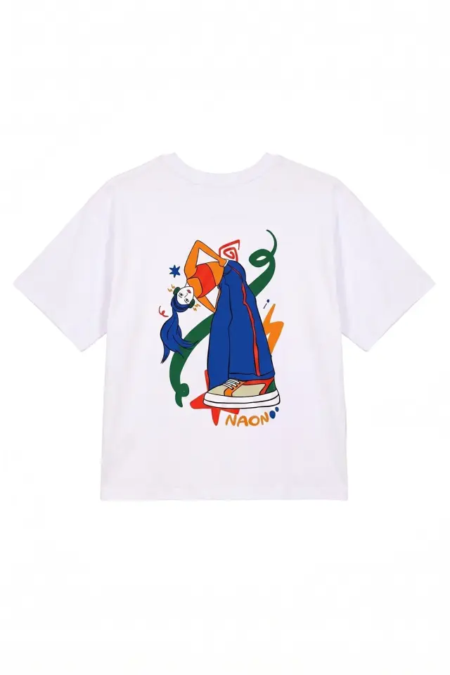 Naon Sportswear Baskılı T-Shirt - Beyaz XL - Beyaz