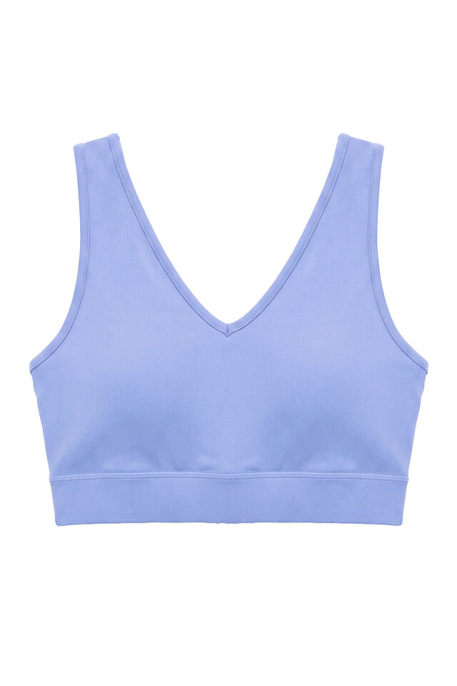 Naon Push Up Spor Sütyeni - Hardal M - Bebe Mavi