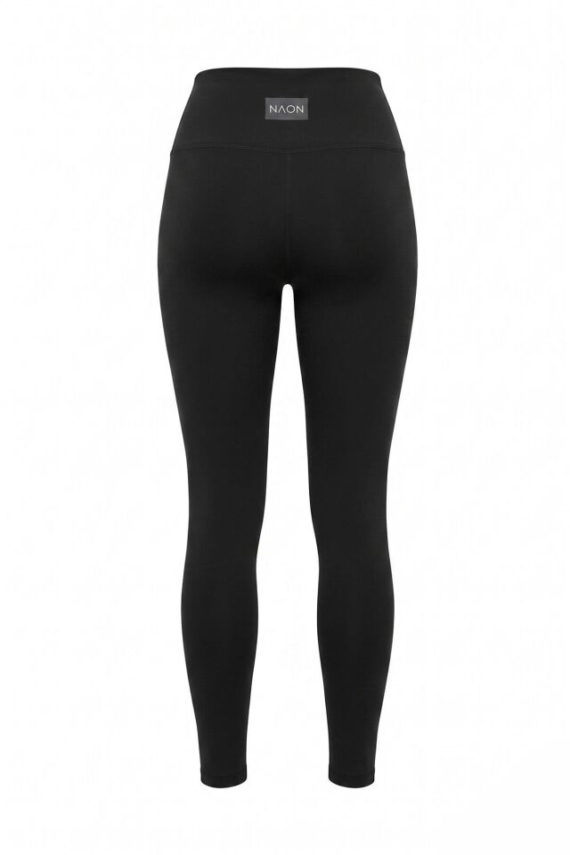 Naon Push Up Yüksel Bel Tayt - Siyah XL - Bebe Mavi