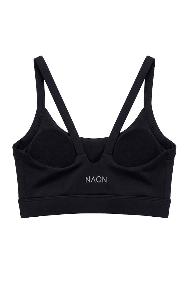 Naon Askılı Sporcu Sütyeni - Siyah