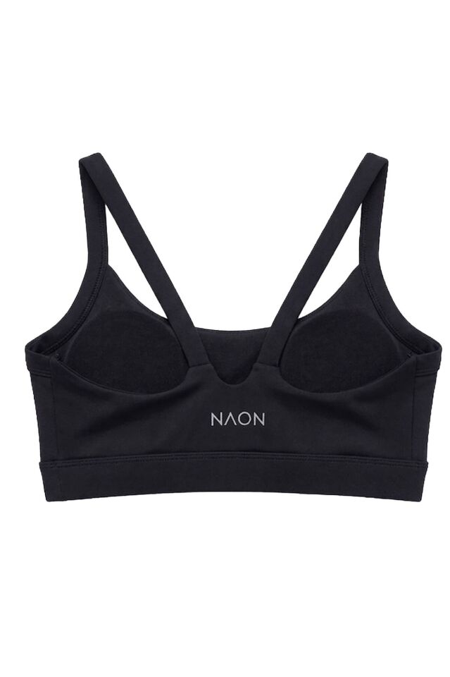Naon Askılı Sporcu Sütyeni - Siyah Siyah - XS