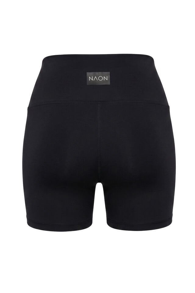 Naon Pudra Pembe Kısa Şort Siyah - XS